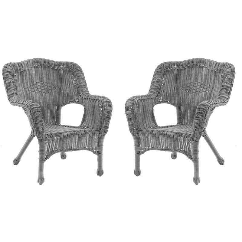 Chaise longue d'extérieur en osier Arved, Gris patiné