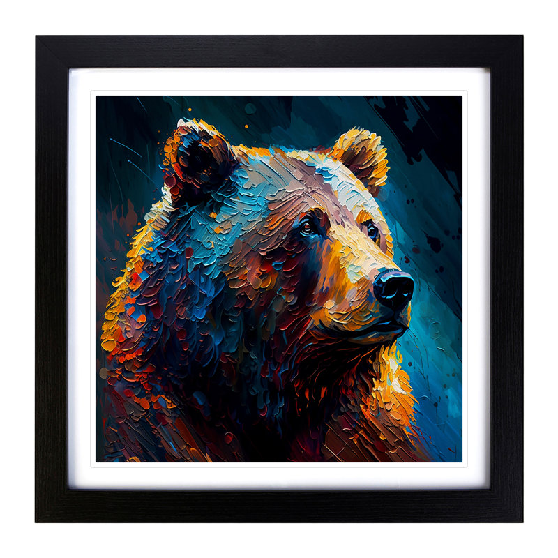 Single Picture Frame Print on Wood, Black