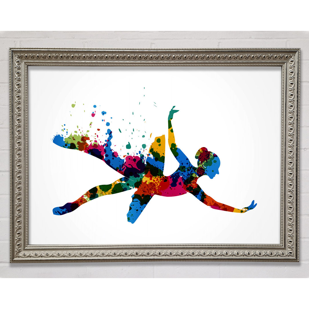 Regenbogen Ballerina 1 Gerahmter Druck