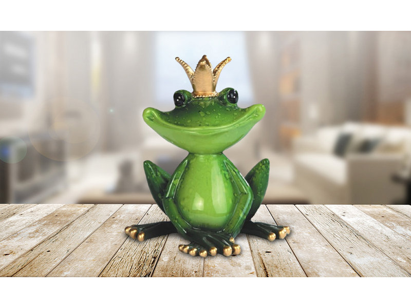 Figurine amusante grenouille 4 po avec couronne