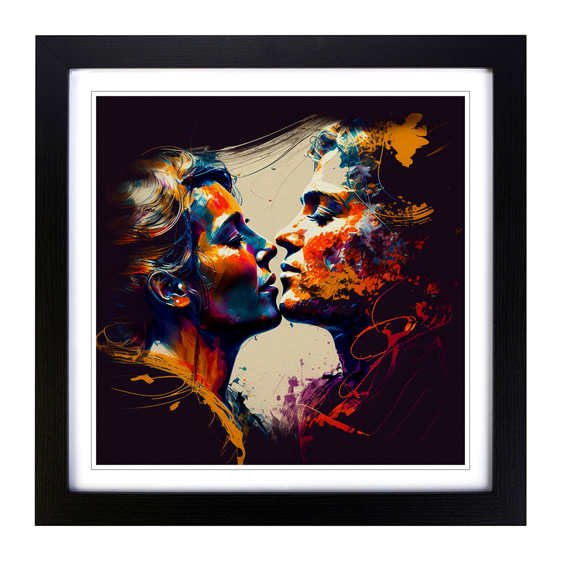 Lovers - Framed Print, Black