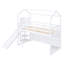 Lit mezzanine simple en bois avec glissade-152689436