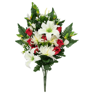 Fleurs en soie demi-bouquet de roses