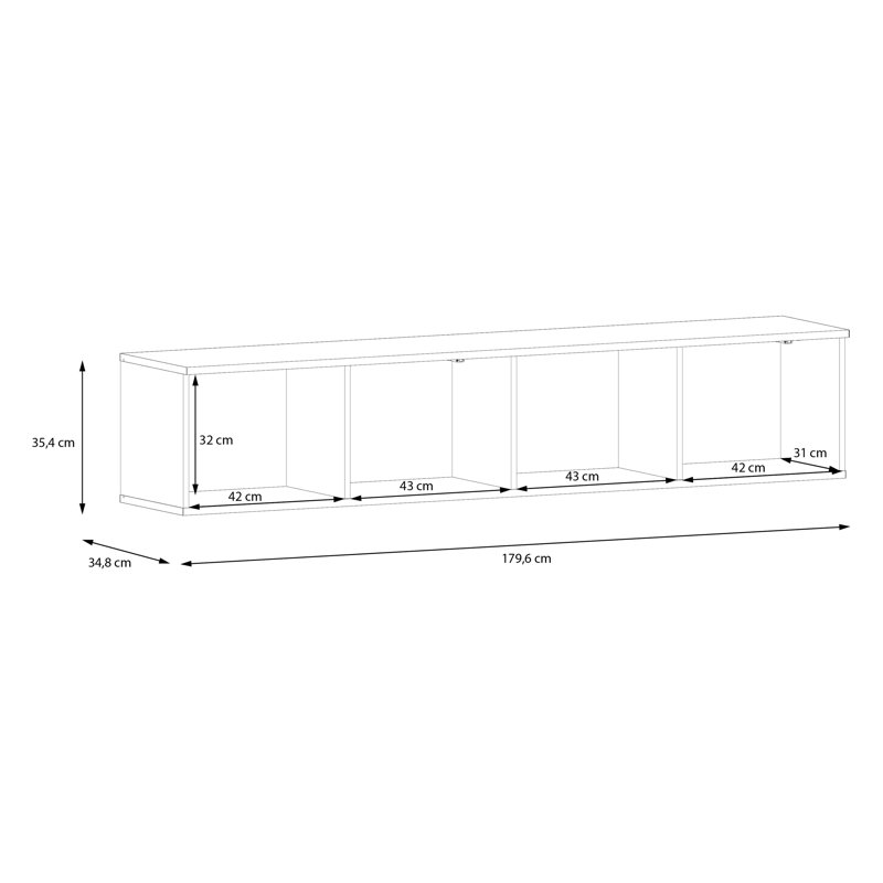Shayah Unfinished TV Stand for TVs up to 88", Black