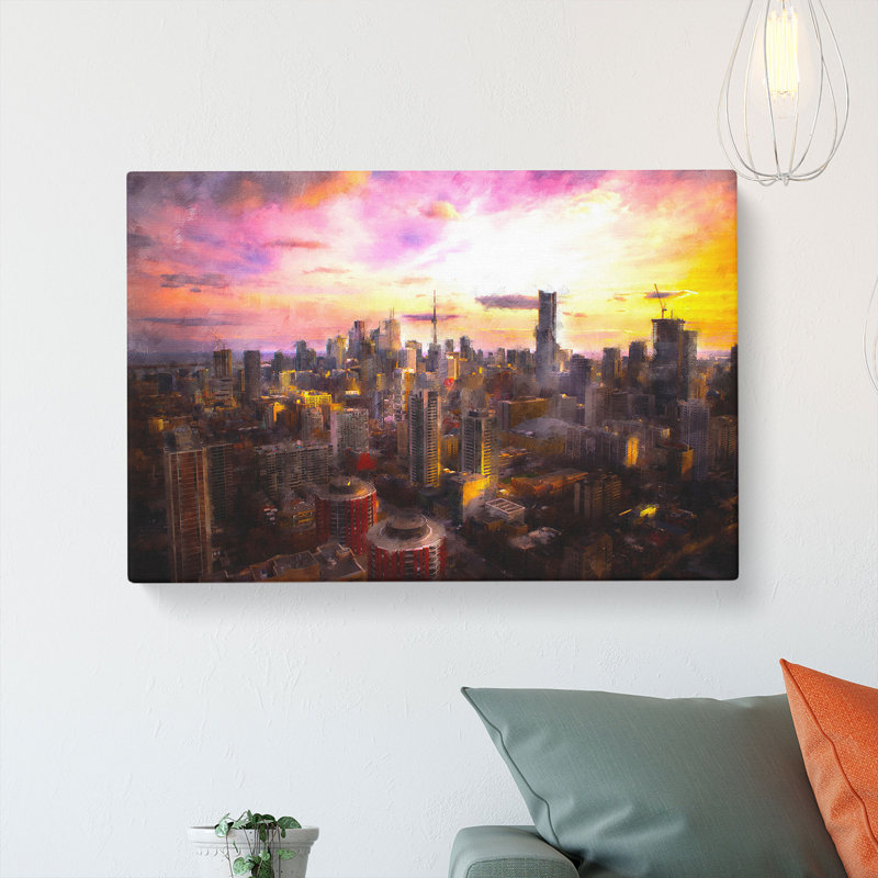 Toronto Canada Skyline - Wrapped Canvas, 45cm H x 76cm W x 4cm D