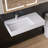 36'' Wall Mounted Bathroom Sink Solid Surface Vessel Bathroom Sink With Faucet Hole