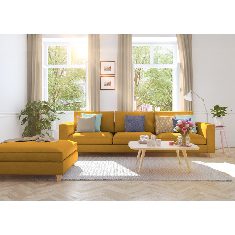 Uni Collection 100% Cotton Room Darkening Curtain Single Panel, 142cm wide x 345cm high, Tan