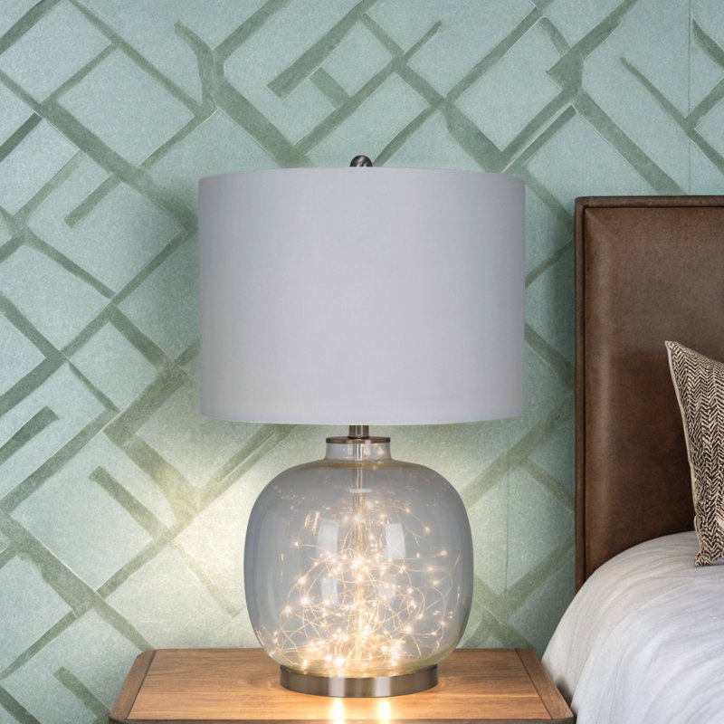 Lampe de table en verre