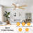 52 In. Indoor Flush Mount Ceiling Fan With Led Light, 5 Solid Wood Blades