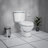 The Renovators Supply Inc. 0.8 GPF Elongated 16 Comfort Height Floor Mounted with Seat Included Toilet