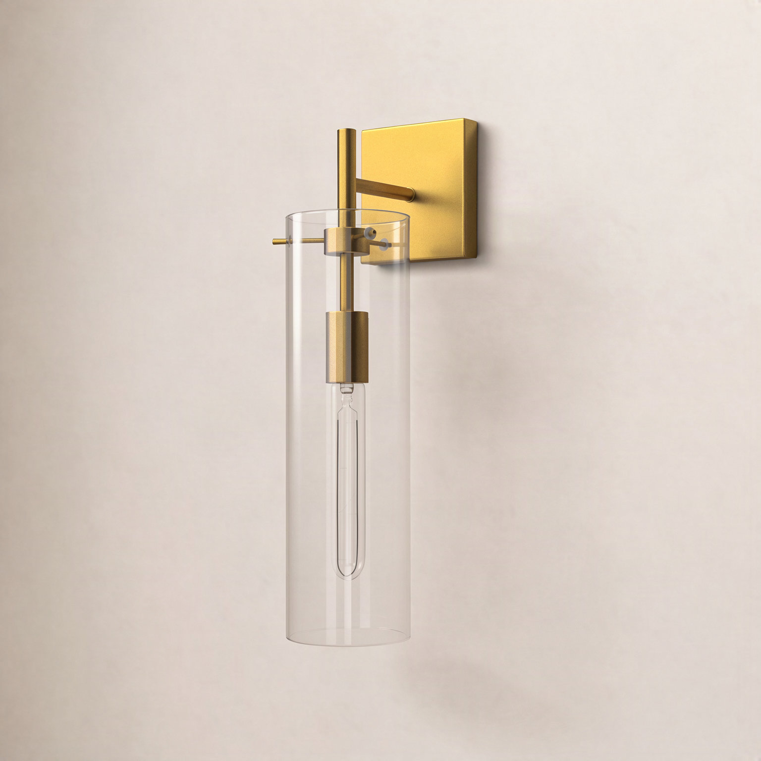 Sabbia Single Light Iron Dimmable Wall Sconces, Brass