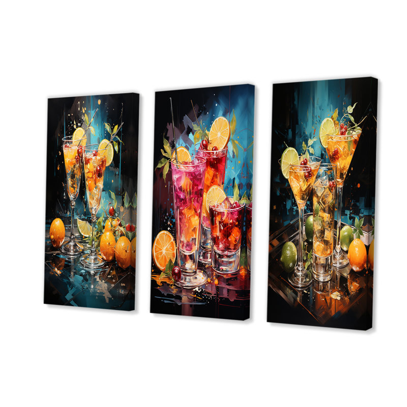 Artful Mixology Cocktail Melody, H 28 po x l 36 po, Toile tendue
