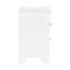 Table de chevet en bois avec 2 tiroirs, style transitionnel blanc