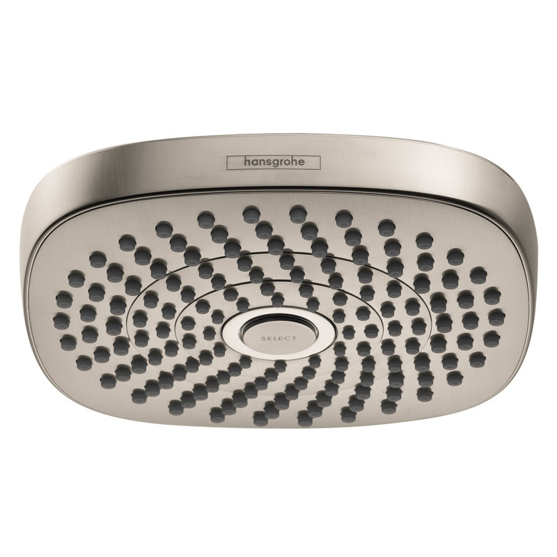 hansgrohe Croma Select E Showerhead 180 2-Jet, 2.5 GPM, Brushed Nickel