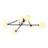 6 - Light Sputnik Glass Globe Linear Semi Flush Mount -24253037