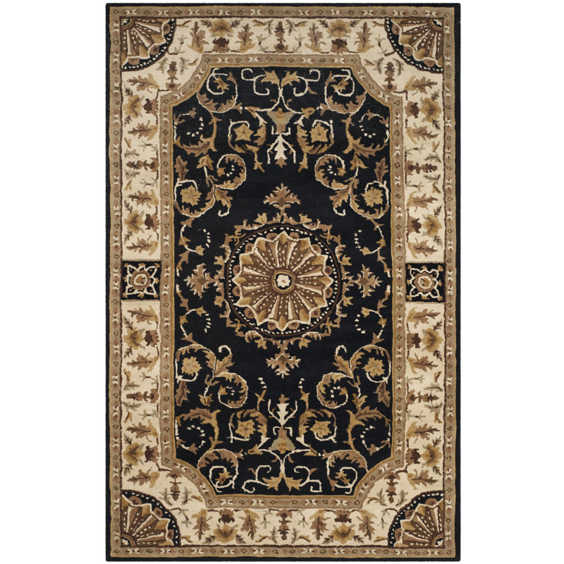 Atlasburg Hand Tufted Wool Oriental Rug, Rectangle 4' x 6'