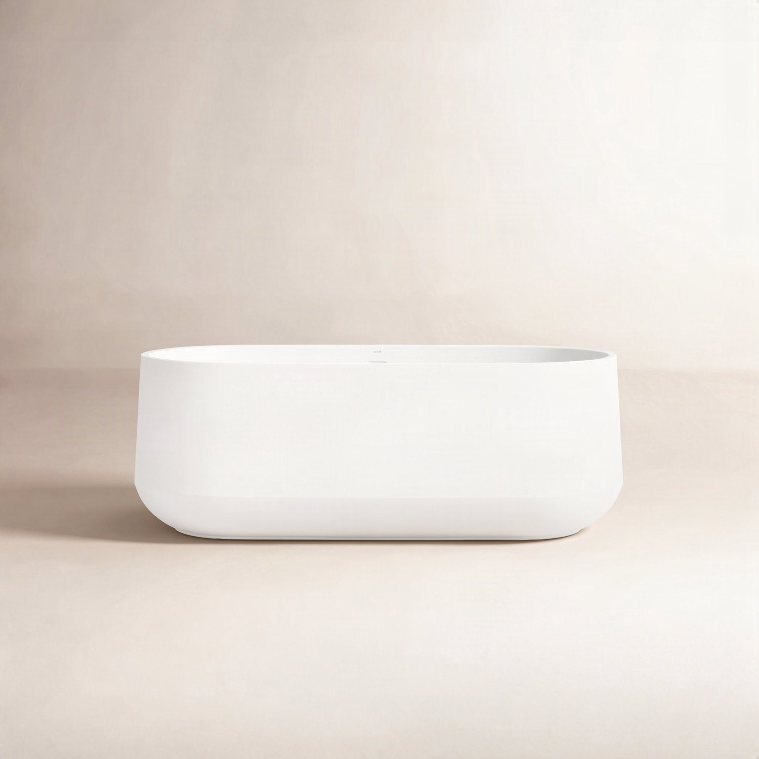 Ceric 60-In X 29-In Freestanding Bath With Center Toe-Tap Drain