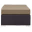 Repose-pieds d'extérieur rectangulaire avec coussin Convene-1608561258