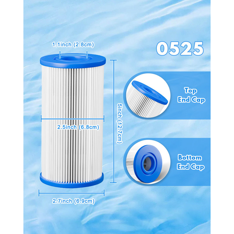 Filtre à sédiments plissés à froid 20 microns DAYEAR 5 po x 2,5 po (paquet de 8) Le plus compatible avec les refroidisseurs à eau froide