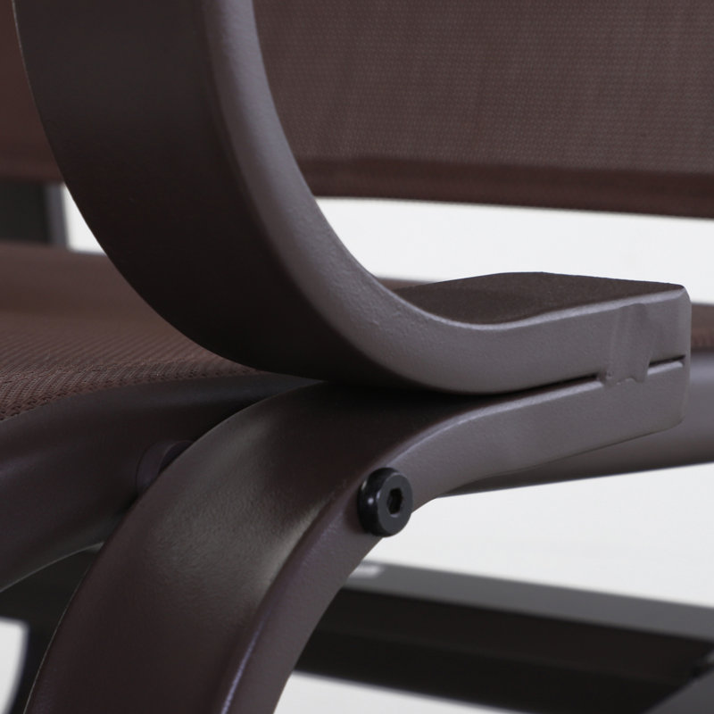 Outdoor Glider In Brown - Breathable Material, Strong Load Capacity Backyard Chair By , Ergonomic Support, Smooth Rocking, Quick-Drying