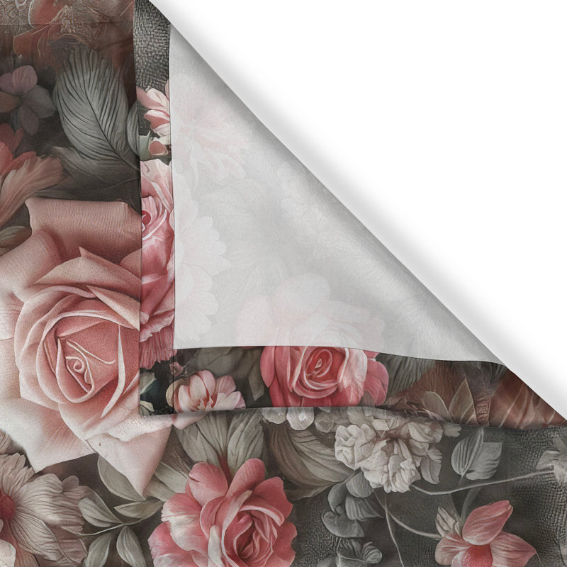 Floral Kitchen Curtain, 55" W x 36" L