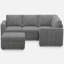 Canapé de rangement modulaire en L Aubade avec repose-pieds amovible-805846002