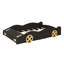 Lit plateforme de voiture de course en bois massif avec garde-corps, espace de rangement et roues-684902934-684902933