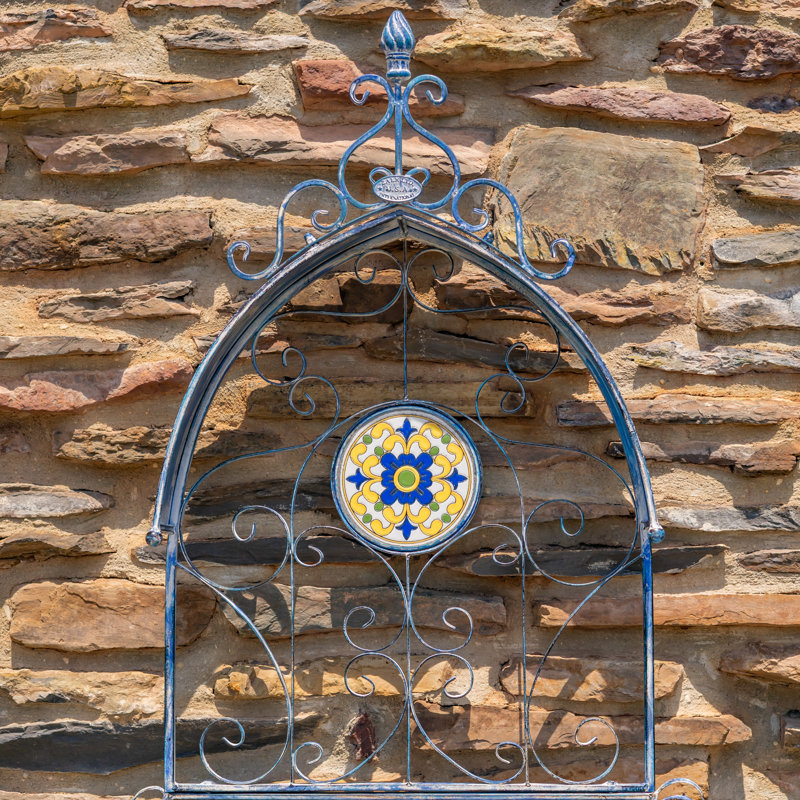 Piazza Iron & Mosaic Hanging Wall Planter