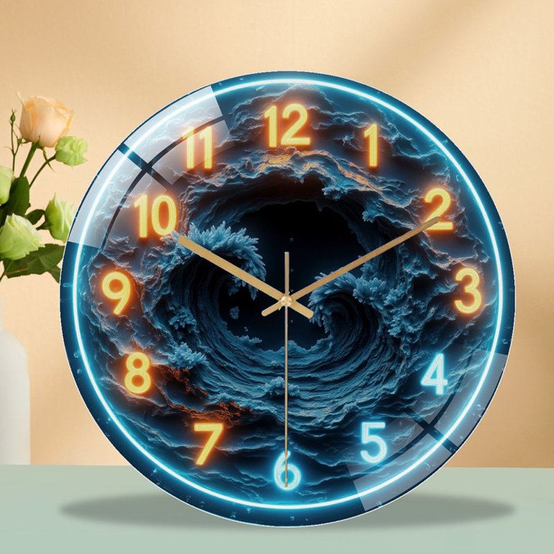 Horloge murale en verre Neon