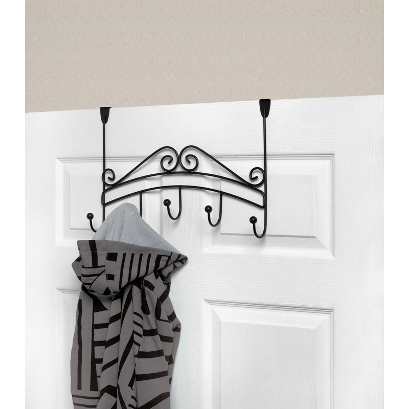 Yorkshire Over-the-Door Coat Rack, Black