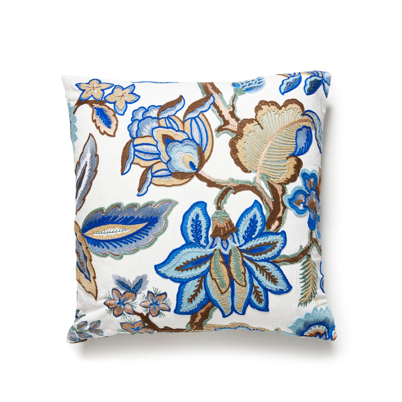 Hillside Linen Square Pillow Cover & Insert, Blue Wood