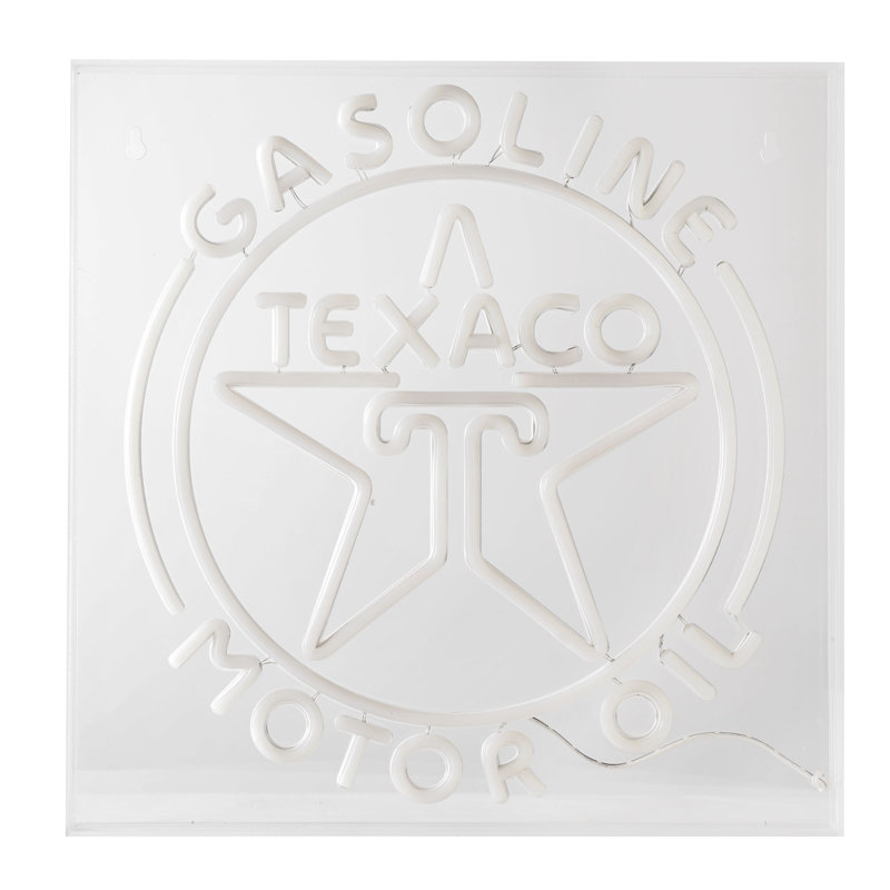 Texaco Gasoline Motor Oil Acrylic LED Wall Sign