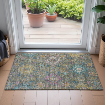 Tapis intérieur / extérieur lavable à la machine Jacinto ACN2151 Medallions