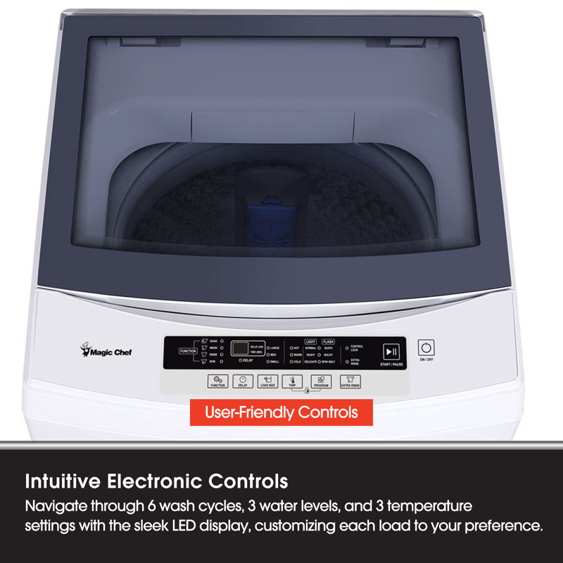 Compact White Stainless Steel Top Load Washer for RVs