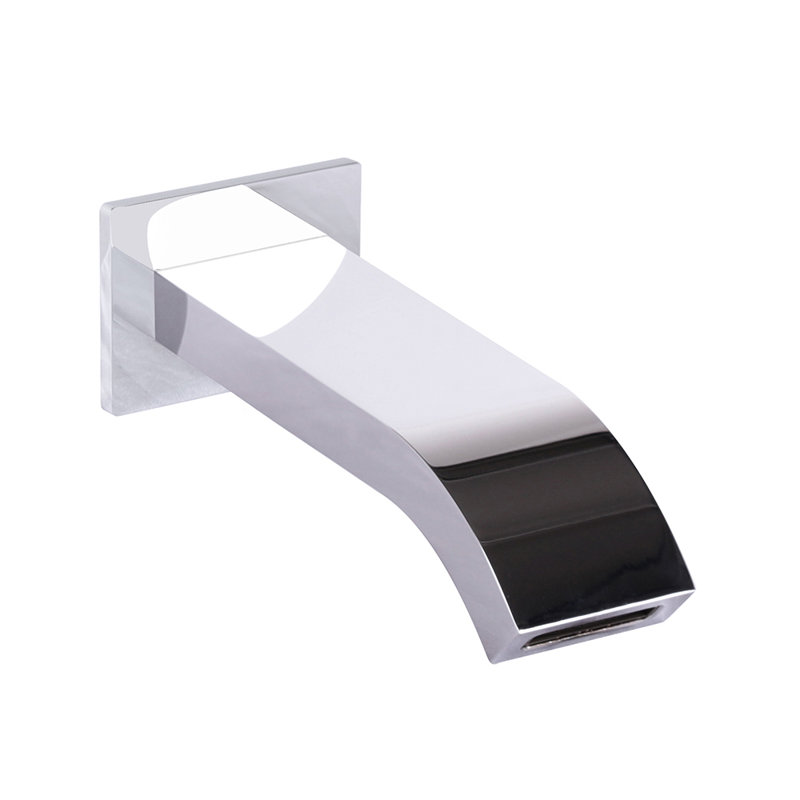 Kubista Tub Filler, Polished Chrome