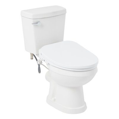 Waycross 1.28 GPF Two Piece Elongated Chair Height Rear Outlet Toilet - Bidet Seat Included