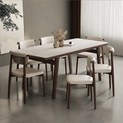 Table moderne moderne simple rectangulaire blanc mat