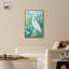 «White Heron Blues», art mural abstrait floral bleu par Art Remedy-104325312-104325318