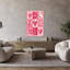 Art mural abstrait romantique fantaisiste avec cœur-129023971