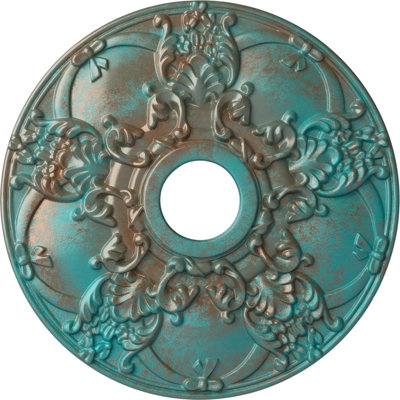 18 po de diamètre extérieur x 3 1/2 po de diamètre intérieur x 1 3/8 po de médaillon de plafond Norwich (convient aux auvents jusqu'à 4 1/2 po)