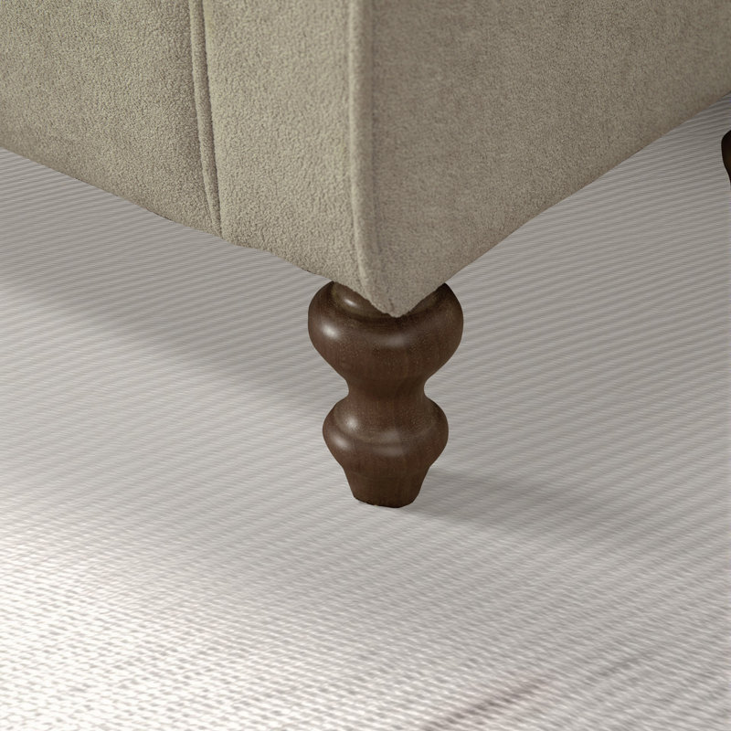 65.5" W Upholstered Tufted Storage Bench, Griege
