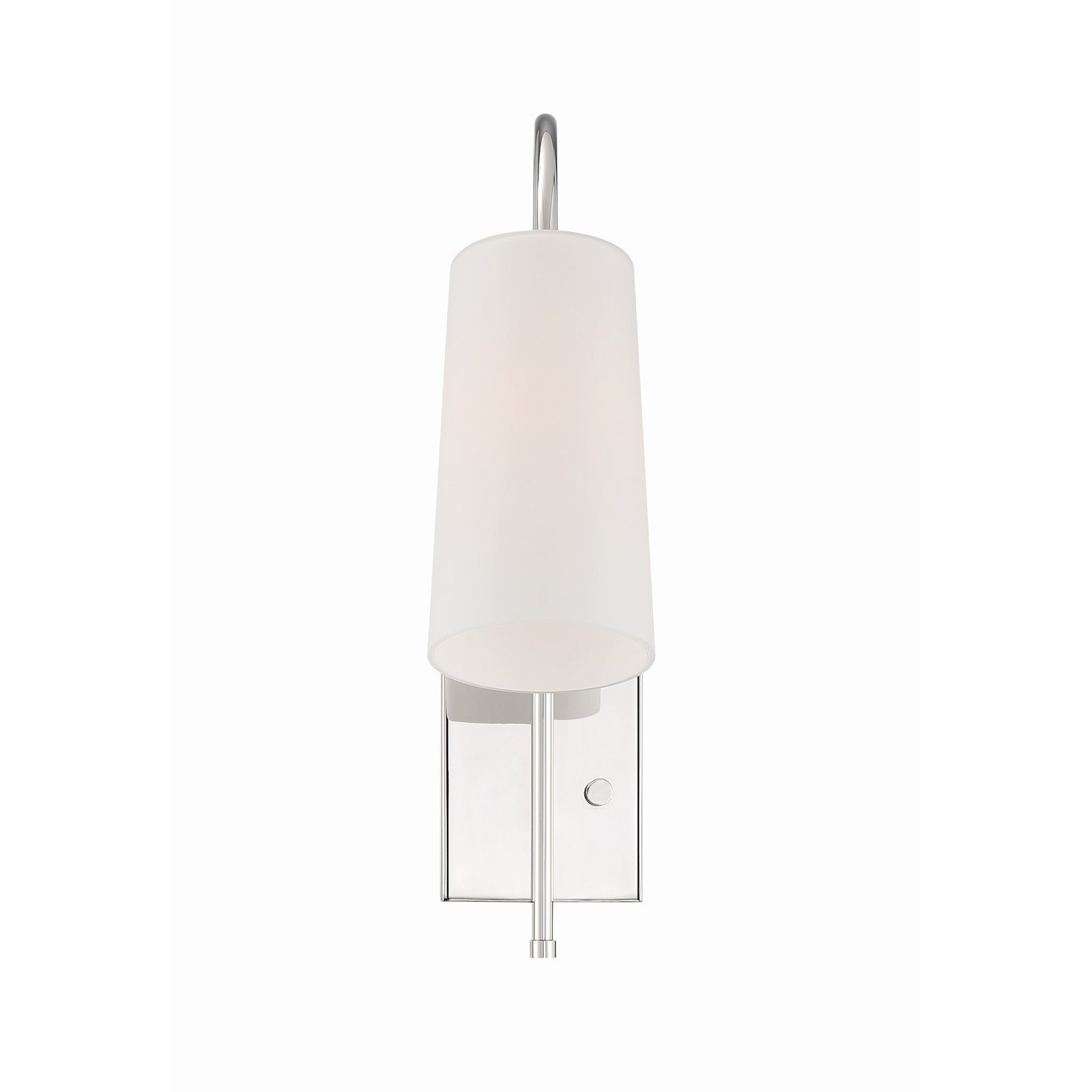Alexa Single Light Brass Armed Sconce, Nickel
