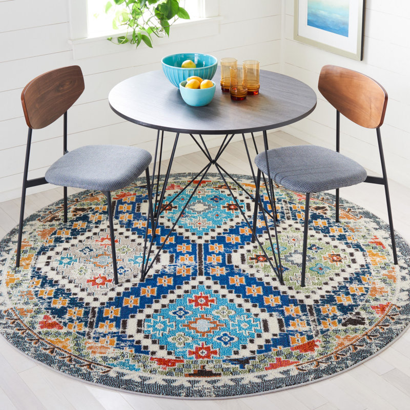 Emercyn Performance Southwestern Rug, Round 6'7"