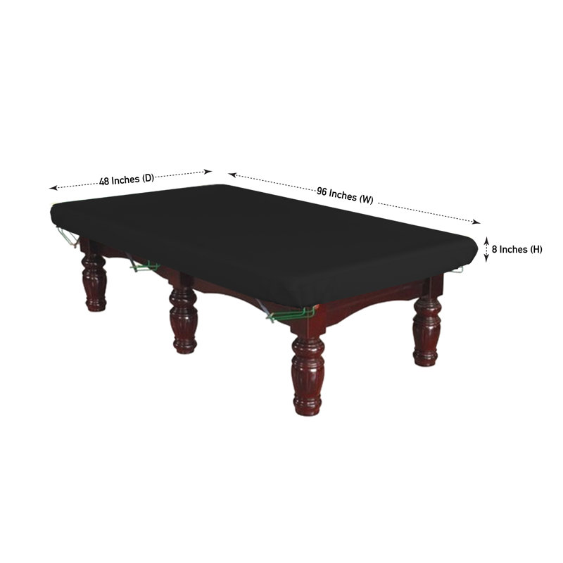 Housse de table de billard extérieure haute densité, imperméable, résistante aux intempéries et aux UV, H 8 po x l 96 po