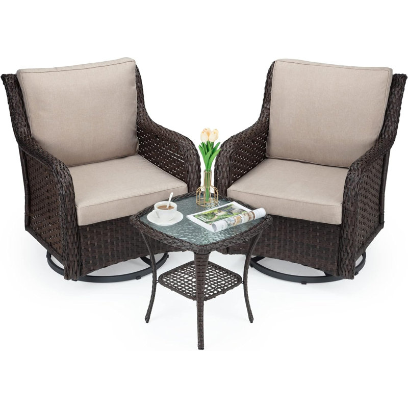 Chaise berçante Necko, Beige