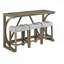 Ensemble de table de bar industriel avec prise de courant, tabourets confortables et assemblage facile pour les espaces de vie modernes