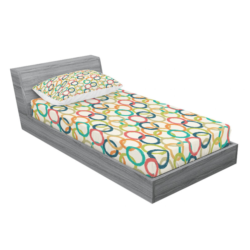 Ensemble de draps Doodle Like Big Hipster, Ensemble de draps pour lit simple avec drap-housse
