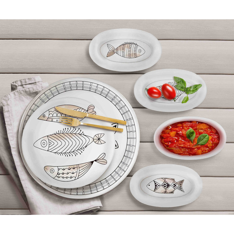 Ensemble d'assiettes à apéritif 4 pièces Hangah