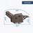 Leather Swivel Manual Recliner Chair with Heat Massage-1798033205