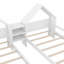 Lit plateforme simple double avec table de chevet intégrée-1272576025